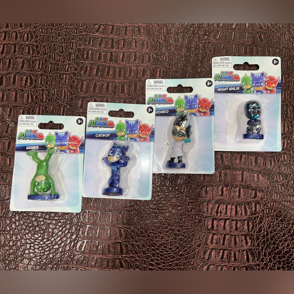 NWT NEW box packaging PJMASKS set of 4 catboy night ninja romeo gekko figures